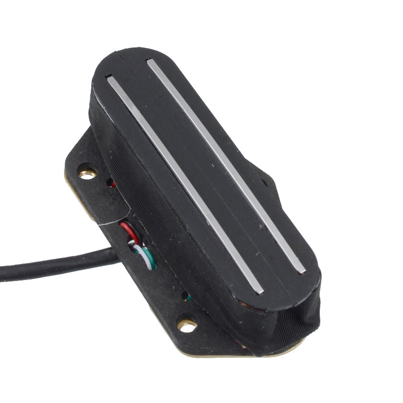 Black with Silver Dual Rail Dual Coil Magnetic Bridge Pickup Humbucker for TL Electric Guitar