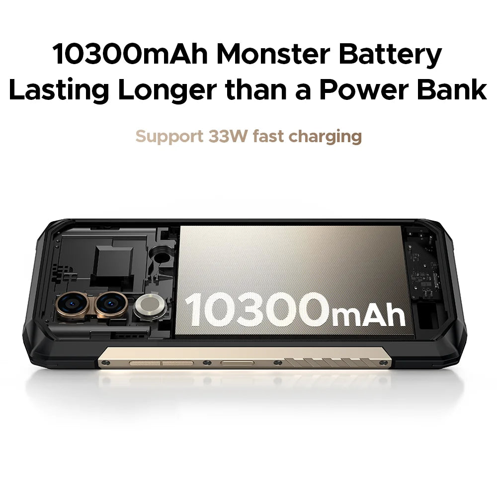 World Premiere DOOGEE Blade20 Turbo 5G Rugged Phone Android 15 Gemini Al 6.6'' HD+ 8GB 256GB AI Dual Camera 10300mAh Battery