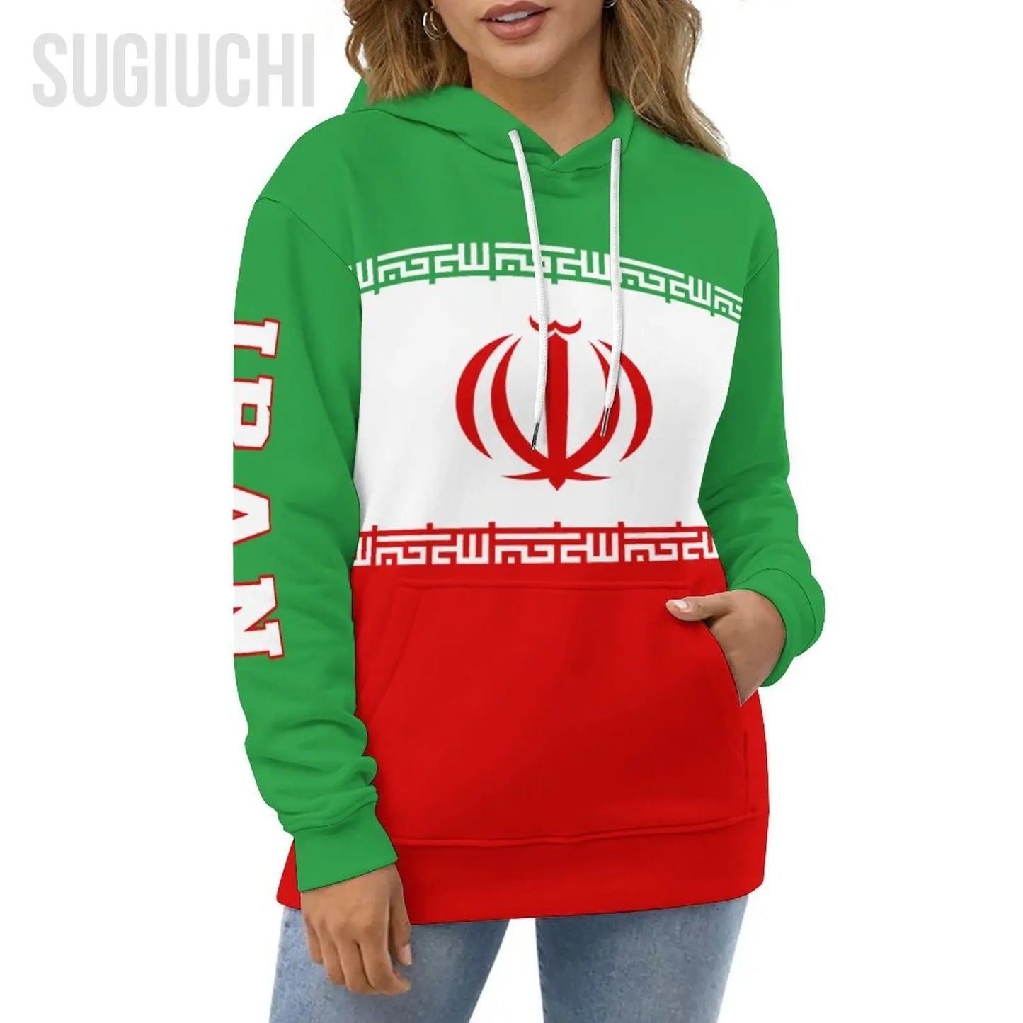 Unisex 3D Hoodie Iran Flag Men Women Polyester Harajuku Sweatshirt Pullover Hoodies Casual Cool