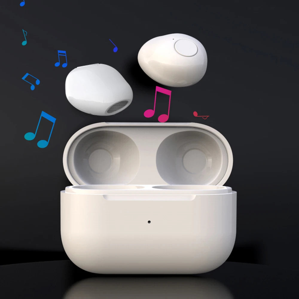 Invisible Earphones Mini Headphones Bluetooth TWS Wireless Sleepwith Microphone HD Call Semi-In-Ear Earbuds Noise Reduction