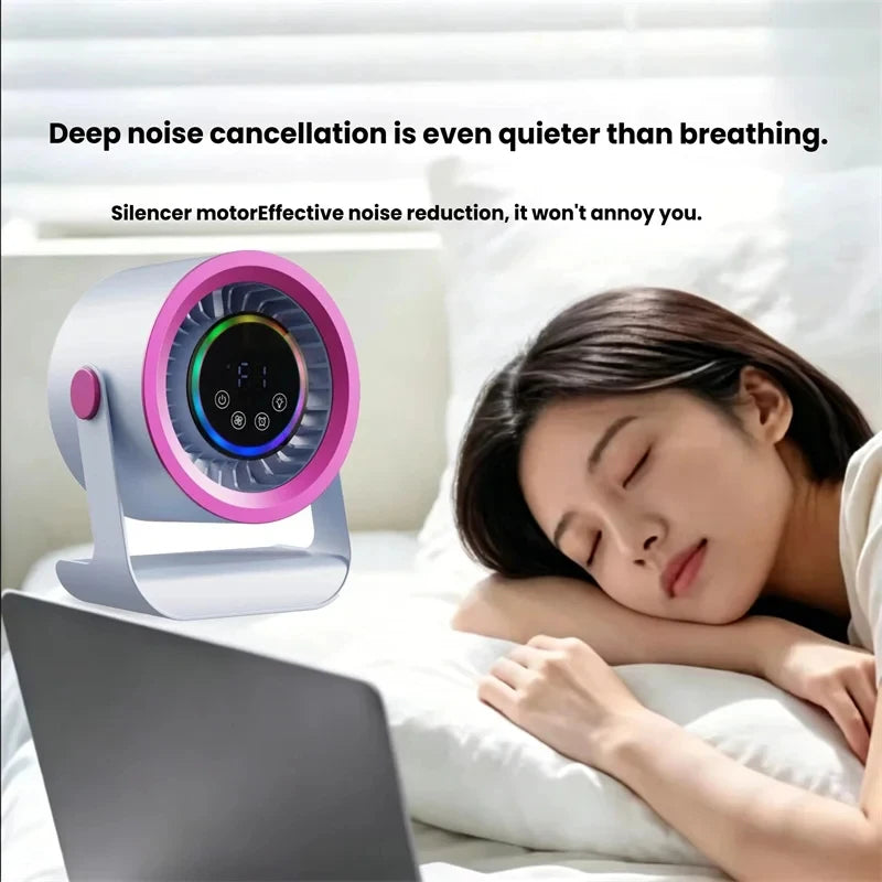 Hot-Selling New Air-Conditioning Circulating Mini Fan With Touch Control And Digital Display, Suitable For Dormitory Bed, Silent