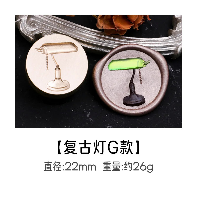 3D Embossed Wax Seal Stamp Retro/Umbrella/Desk Lamp For A Copper Head For DIY Envelope Letter Wedding Invitation Card