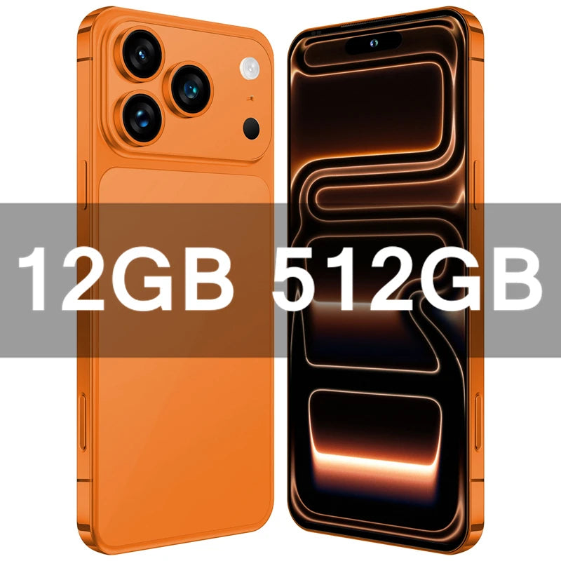 HOT i17 Pro Max Original 2026 7.0HD Global Edition Android 15 Smart Facial Function Dual Card 8000mAh Battery Recognition GG2
