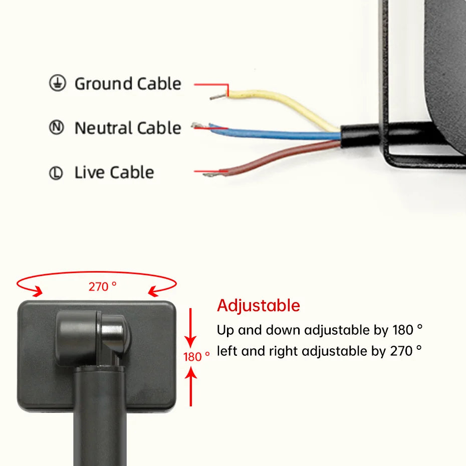 Outdoor LED Floodlight PIR Sensor 10W 20W 30W 50W 100W Cold White IP66 AC220V Garden/Street Reflector Spotlight with IR Remote