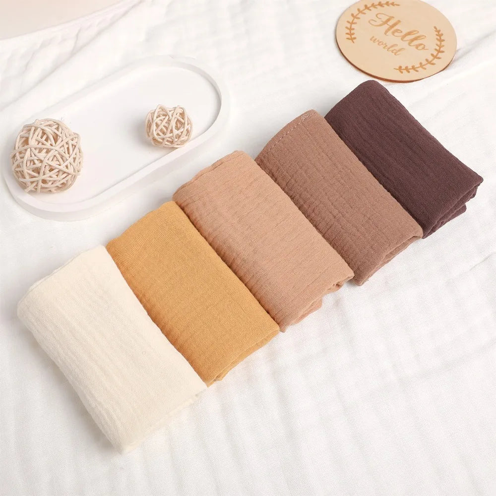 4-Layer Pure Cotton Portable Washcloth for Newborns - Soft Absorbent Square Gauze Towels for Burping High Quality