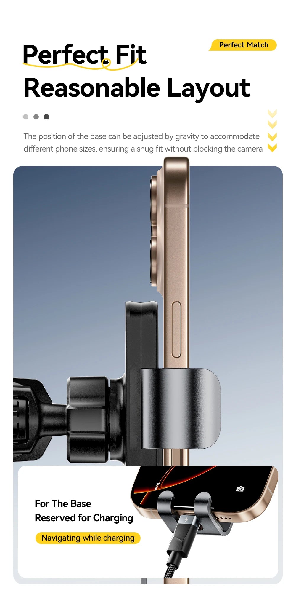 Essager Gravity Car Phone Holder Air Vent Clip Mount Mobilephone Stand For 4.7-6.5 Inch Phone  For iPhone 16 15 14 13 Pro Xiaomi