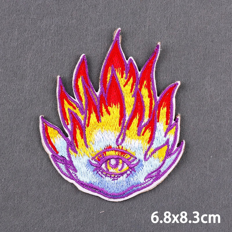 Mandala Iron On Patches For Clothes DIY Embroidery Applique Fusible Patch Ironing Stickers Letters Patch For Jacket Badge