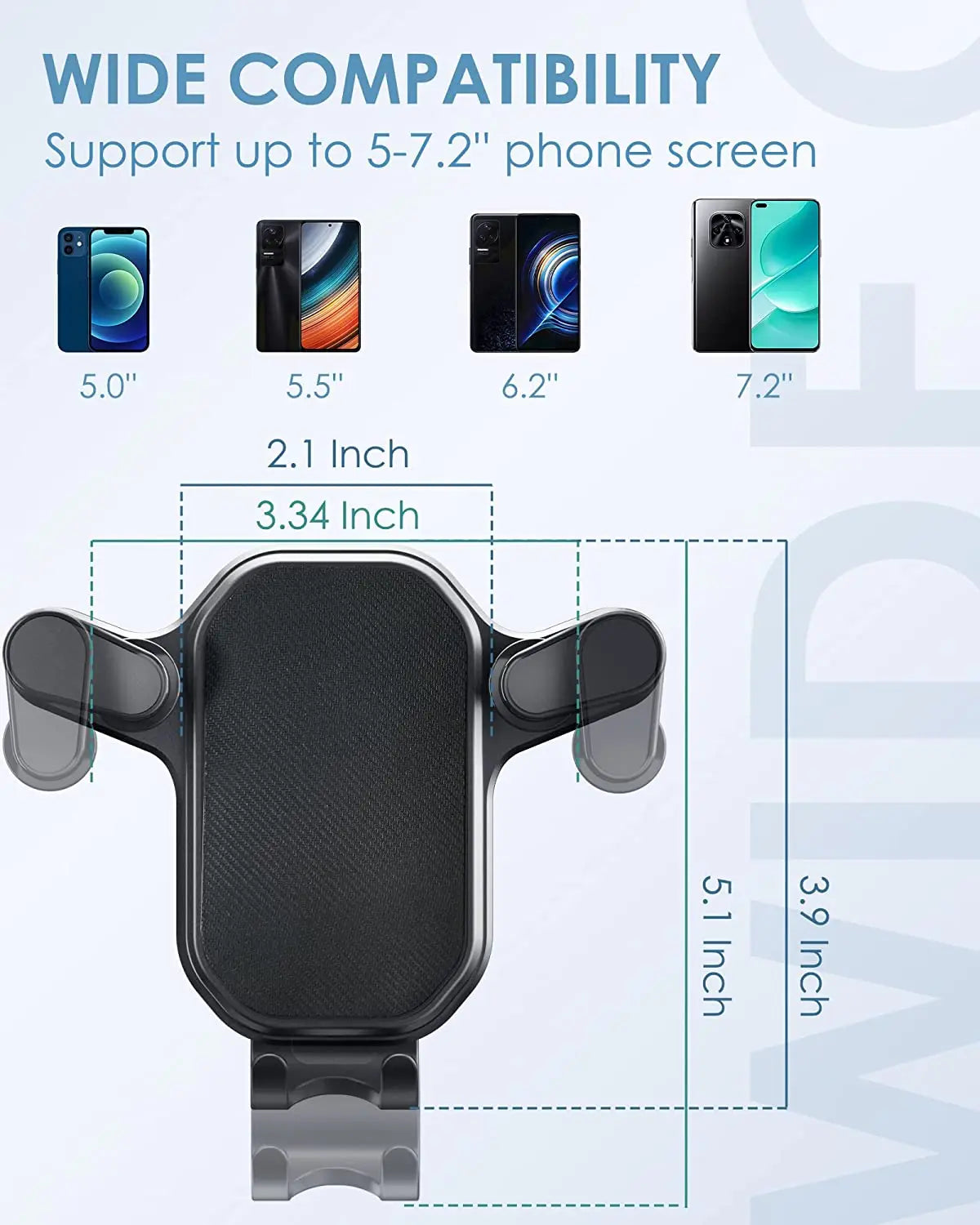 Universal Car Air Vent Phone Clip With Hook Gravity Car Mobile Phone Holder Smartphone GPS Bracket For iPhone Huawei Realme OPPO