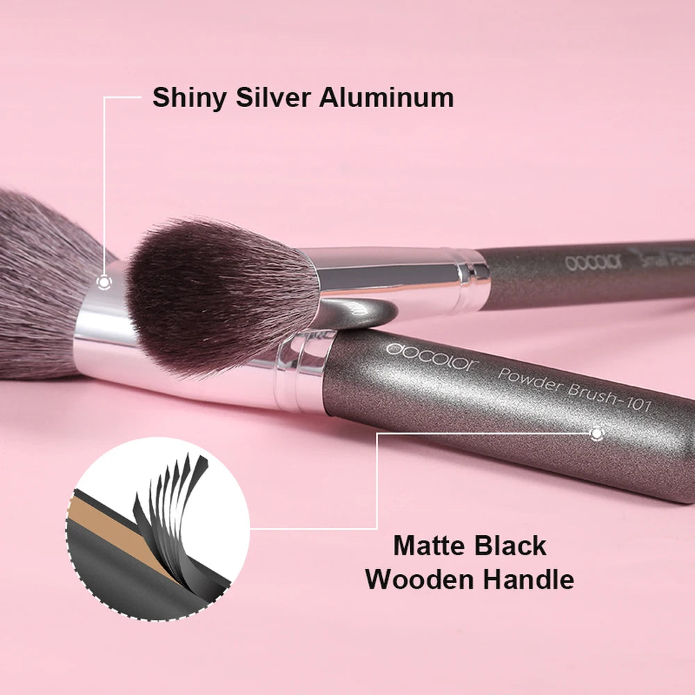 Docolor Makeup brushes set 29pcs Professional Natural hair Foundation Powder Contour Eyeshadow make up brushes with PU Leather