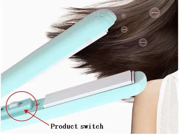 New Mini Hair Straightener Flat Iron Ceramic Curling Iron Short Hair Portable Dual-Use Curler Hair Styling Care For Traveling