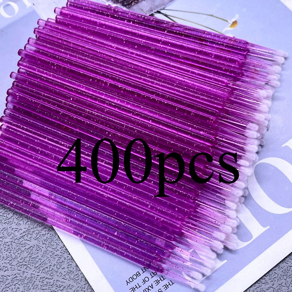 400/800pcs Micro Brush Crystal Lash Removing Swab Microbrush Mascara Wands Applicator Eyelash Extension Makeup brushes Tools