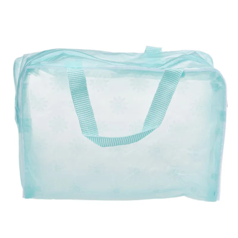PVC Travel Transparent Cases Clothes Toiletries Storage Bag Box Luggage Towel Suitcase Pouch Zipper Cosmetic Organizer Bags