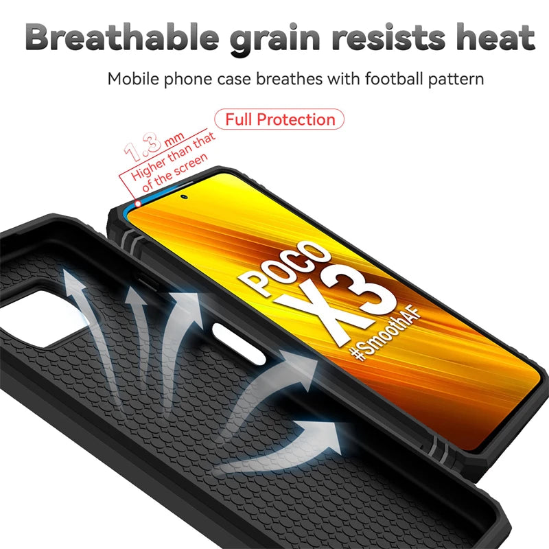 For Xiaomi Poco X3 Pro Case Armor Car Magnetic Holder Phone Cases For Poco X3 NFC X 3 Pro X3Pro Slide Camera Protect Back Cover