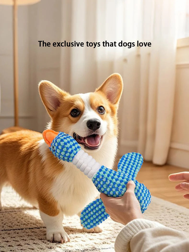 Pet Vocalizing Wild Goose Toy, Dog Chewable Teething Stick, Boredom Relieving Plush Doll, Small Dog Universal Product