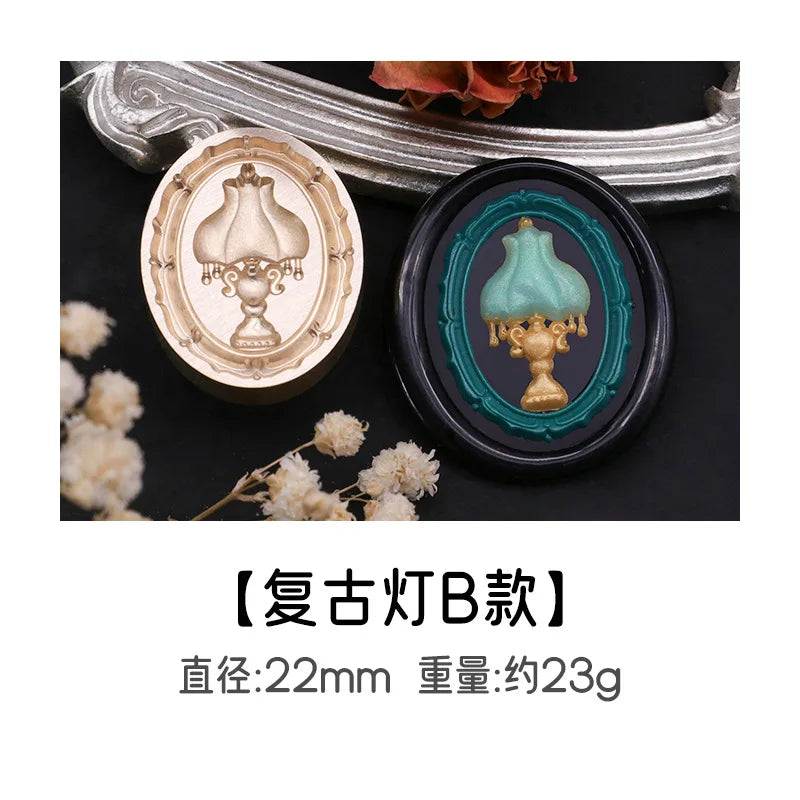 3D Embossed Wax Seal Stamp Retro/Umbrella/Desk Lamp For A Copper Head For DIY Envelope Letter Wedding Invitation Card