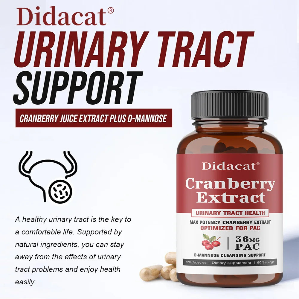 36 mg PAC from Superior Cranberry Juice Extract - Plus D-Mannose,Supports Urinary Tract Health,Cranberry Capsules for Women