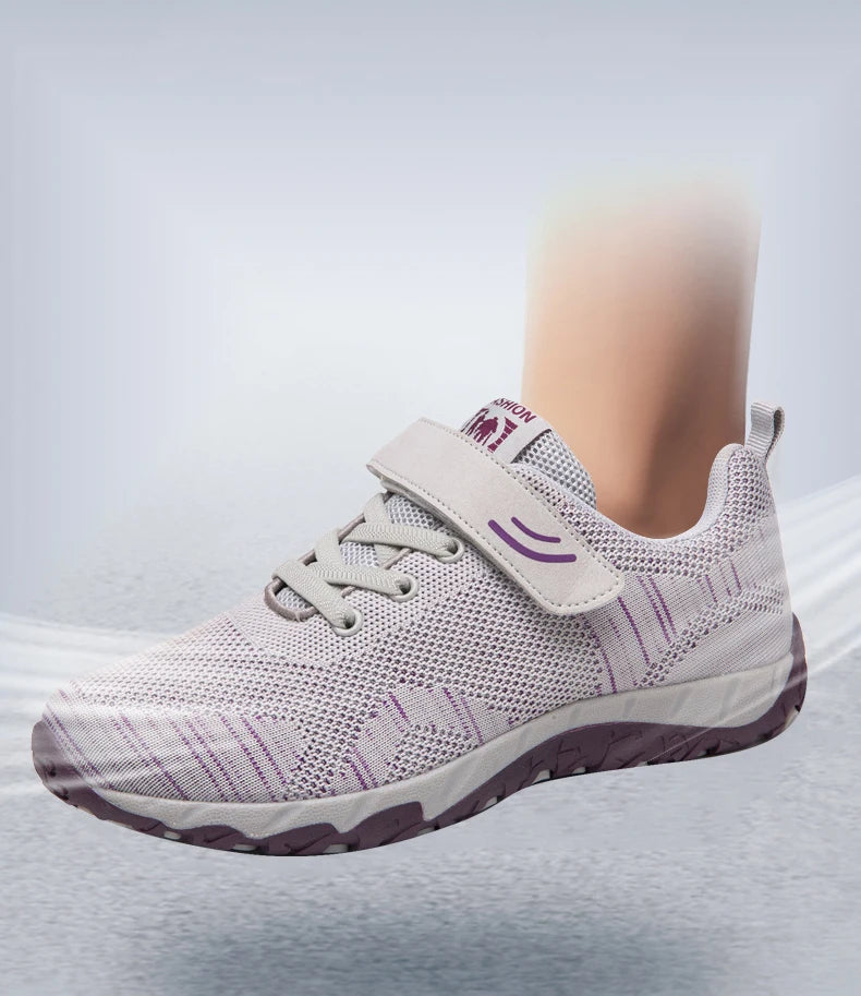 2024 Womens Dance Ladies Sport Shoes Breathable Walking Mesh Flat Shoes Woman White Sneakers Women Tenis Feminino Female Shoes