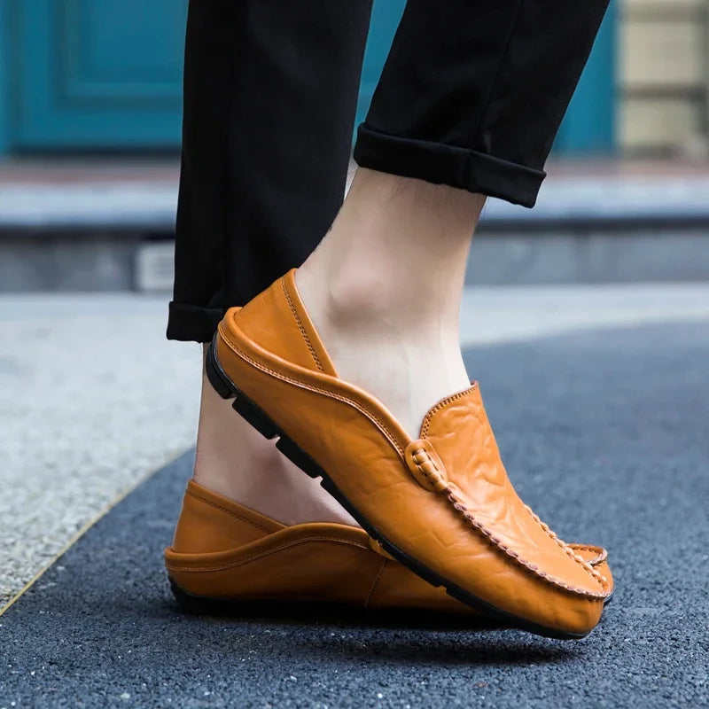 Men Shoes Casual Leather Mens Loafers Moccasins Designer Slip on Boat Shoes High Quality Chaussure Homme