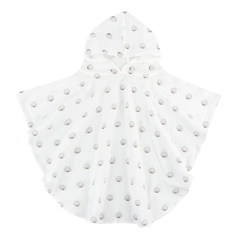 Pure Cotton Baby Towel Solid Color Muslin Baby Hooded Bath Towel Kids Newborn Swim Beach Bathrobe Quick Dry Facecloth Baby Stuff