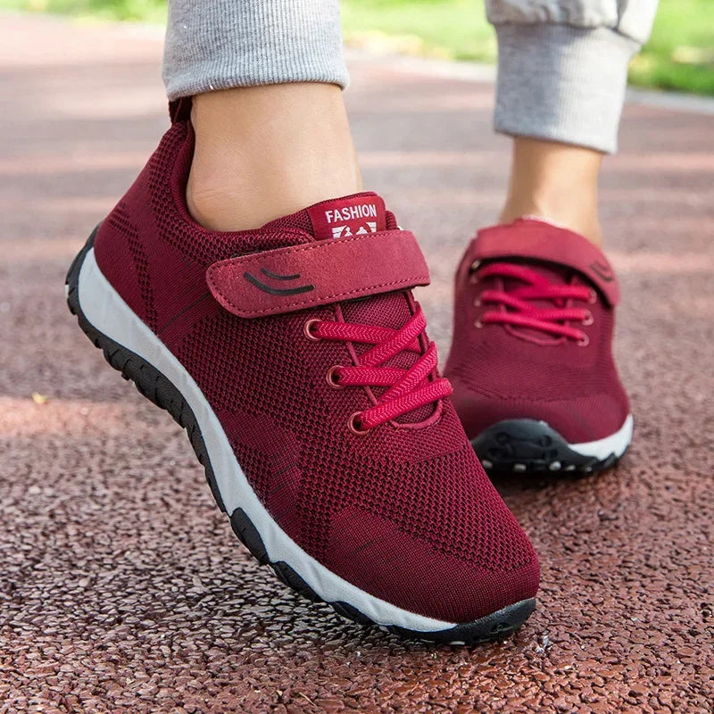 2024 Womens Dance Ladies Sport Shoes Breathable Walking Mesh Flat Shoes Woman White Sneakers Women Tenis Feminino Female Shoes