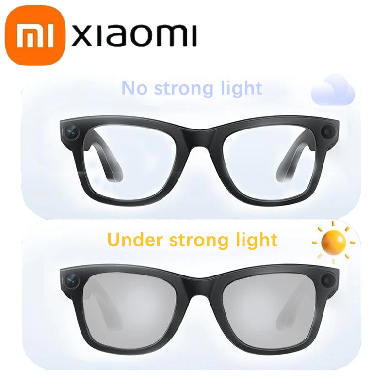 Xiaomi AI Smart Camera Glasses 6K HD With Long-lasting Battery Voice Assistant Control Calling Music Outdoor Photo-grey Glasses
