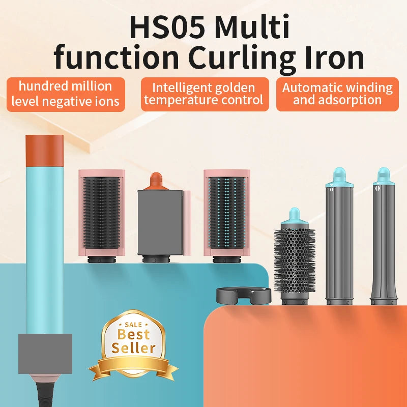 2026 New 7IN1 Multi Hair Styler Curling Iron Hair Hot Air Brush Curling Barrel Hair Dryer Salon Professional Curly Hair Styler