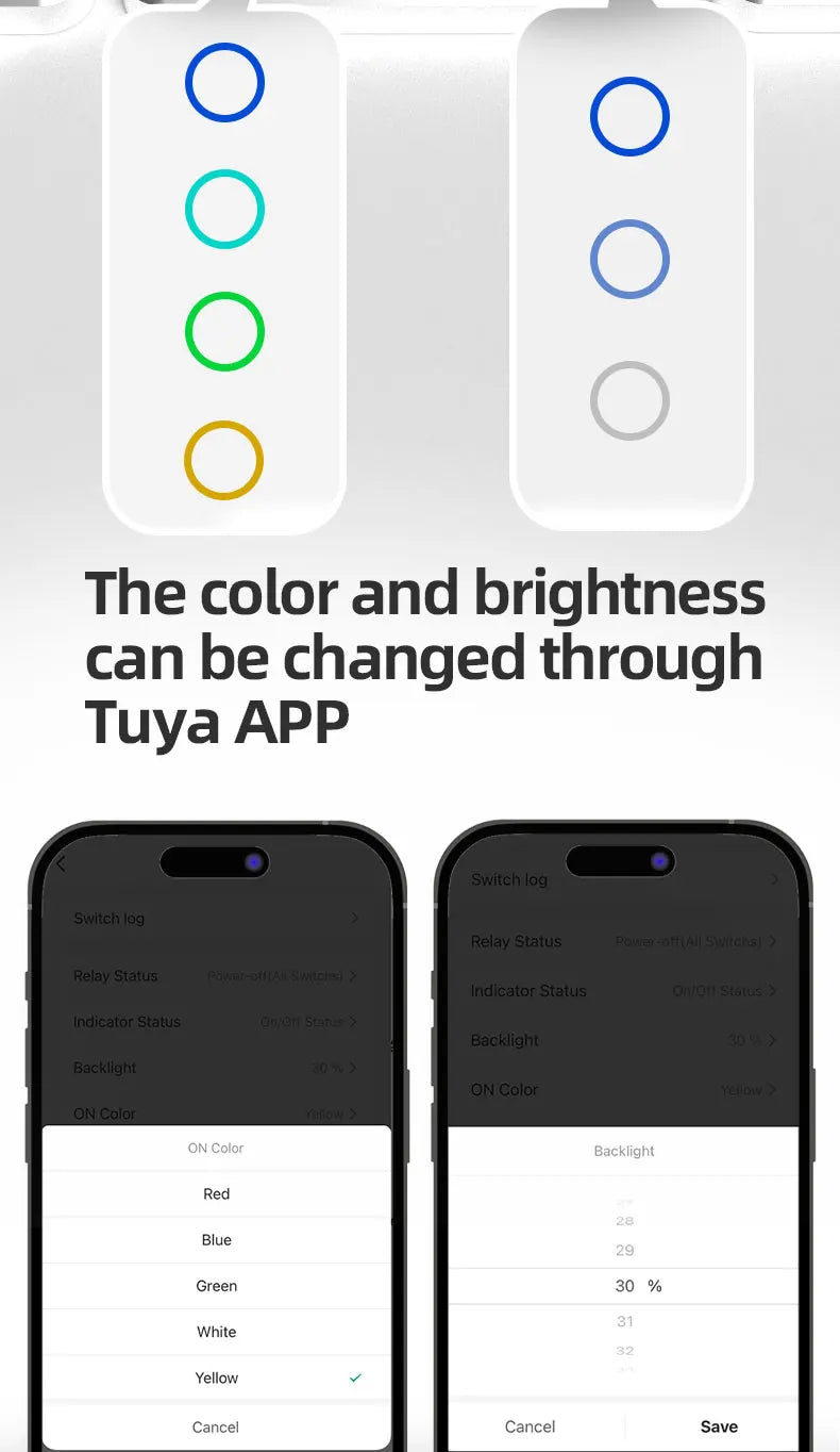 Zemismart DIY Name Switch Zigbee Smart Display Screen Touch Light Switch US Type Works with Tuya Alexa Google Home Voice Control