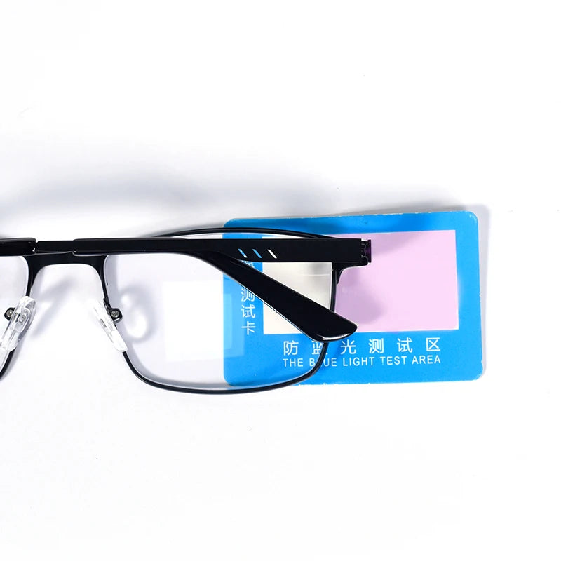 2025 NEW Men Blue light blocking Reading Glasses for Men Metal Full Frame Readers Magnifier Presbyopia Lens Eyewear +75+100+125