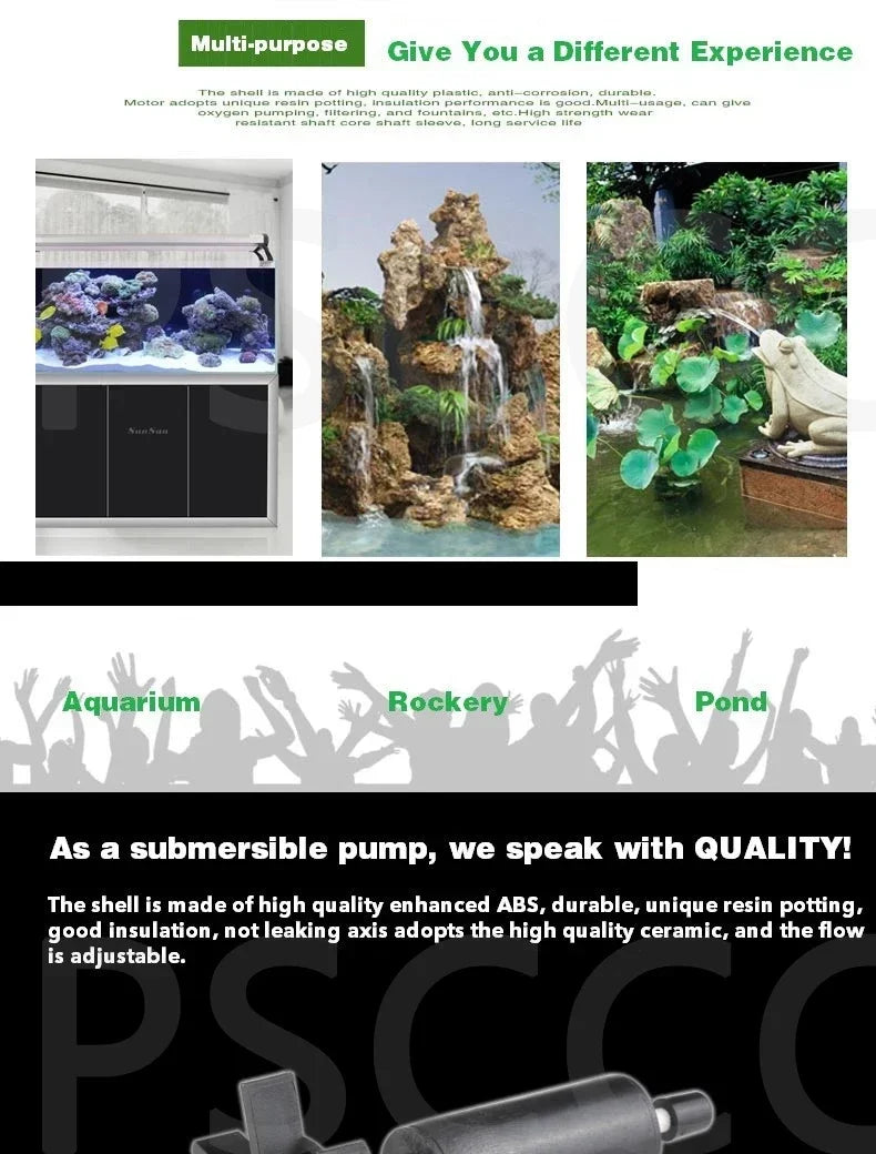 SUNSUN HJ-500 HJ-600 HJ-1100 HJ-1500 HJ-2200 HJ-2500 HJ-3000 Aquarium Fish Turtle Tank Water Pump 220v