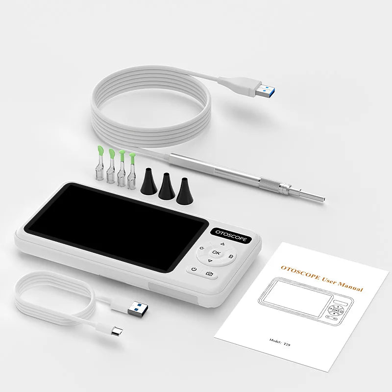 4.5 Inch Digital Otoscope HD1080P 3.9mm Ear Picker Ear Camera 6 LEDs Ear Wax Removal Tool Ear Cleaning Stick For Child Adults