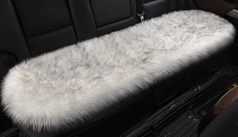 Artificial Wool Car Seat Cushion Winter Plush Auto Seat Cloak Universal Warm Car Seat Cover For Kia Lada Vesta Renault Skoda etc