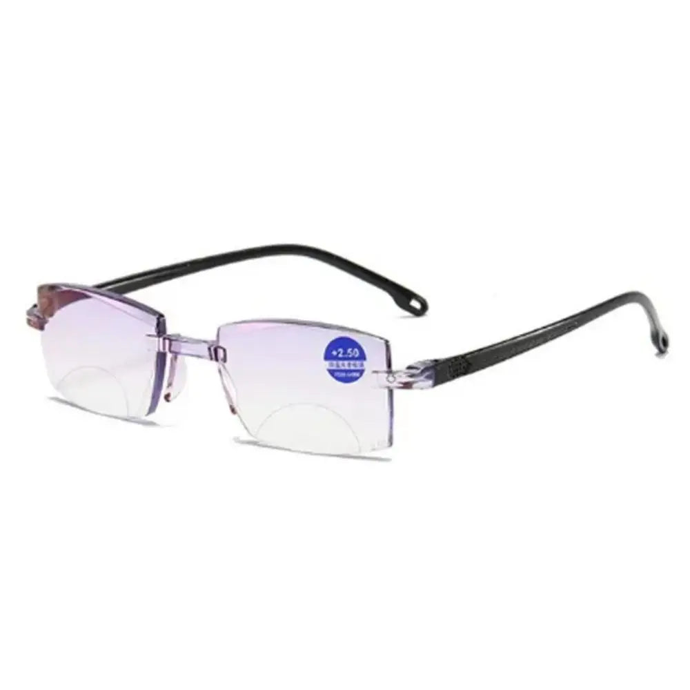 Intelligent Zoom Anti-blue Light Reading Glasses Frameless Cutting Edge Presbyopic Glasses Men and Women Presbyopic Glasses