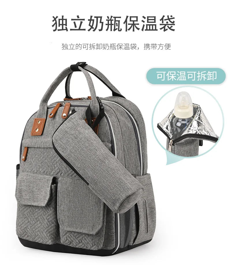 Diaper Bag Backpack for Stroller Waterproof Mummy Large Capacity Outdoor Travel Nappy Maternity Bag with Portable Changing Pad