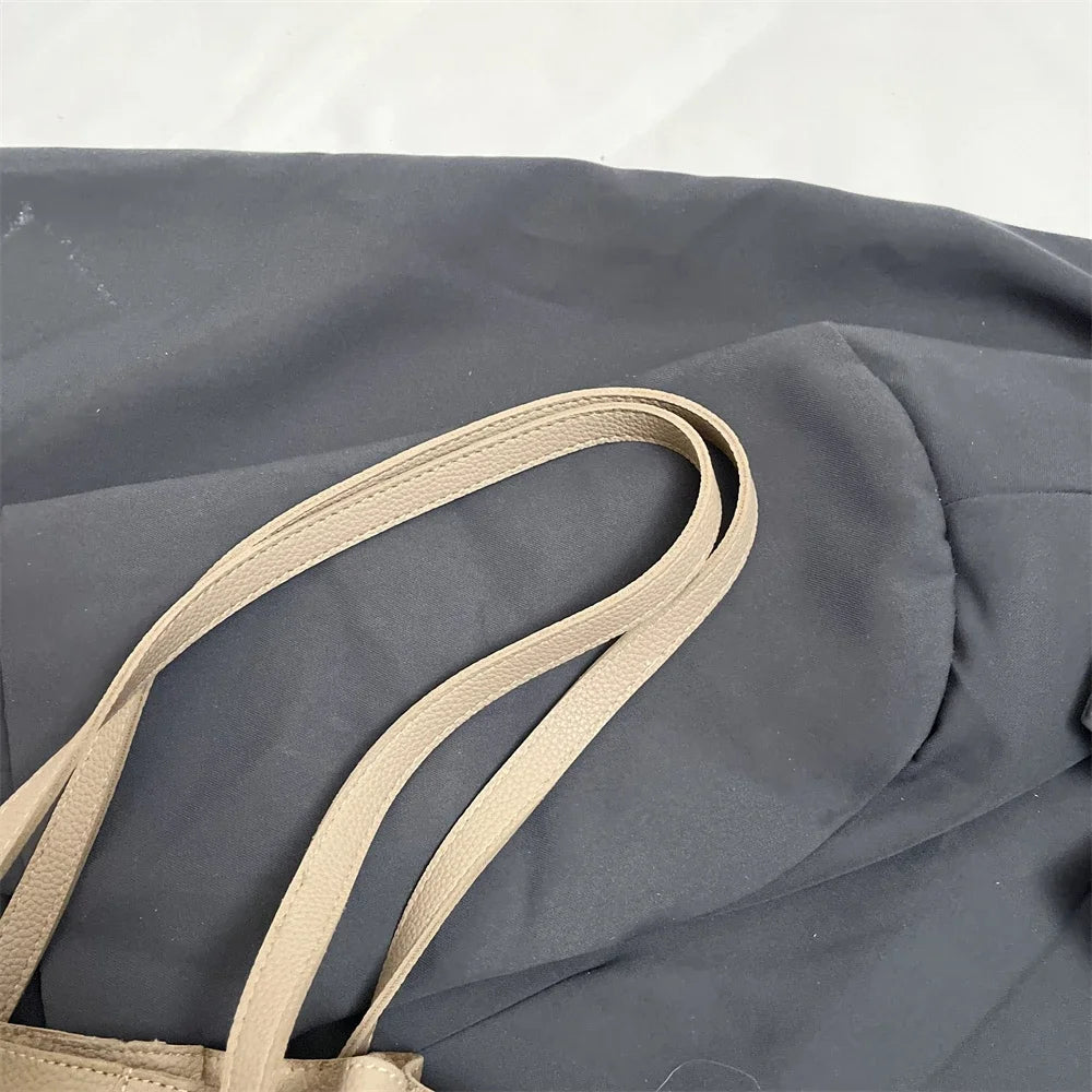 Branded Designer Shoulder Tote Bags For Women Soft PU Leather 2-IN-1 Big Capacity Shopper Tote Set 2026 Luxury Designer Handbags
