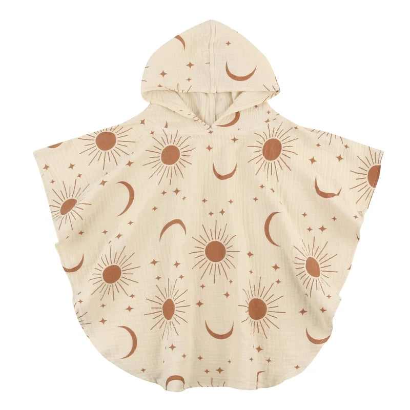 Pure Cotton Baby Towel Solid Color Muslin Baby Hooded Bath Towel Kids Newborn Swim Beach Bathrobe Quick Dry Facecloth Baby Stuff