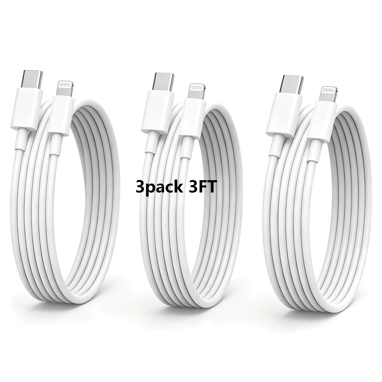 5 Pack 6ft USB C to 8-Pin PD Fast Charging Cable for iPhone 14 13 12 11 Pro Max SE for iPad Air Mini for iOS Phone Data Sync