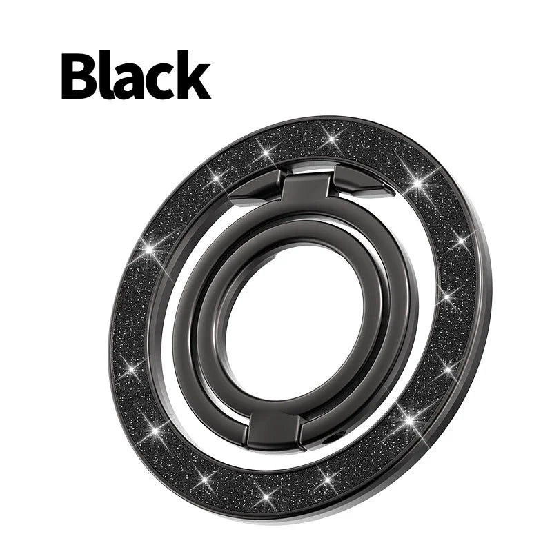 Luxurious and dazzling Mobile Phone Strong Magnetic Holder for Double-sided Magnet Stand Portable Folding Ring Bracket