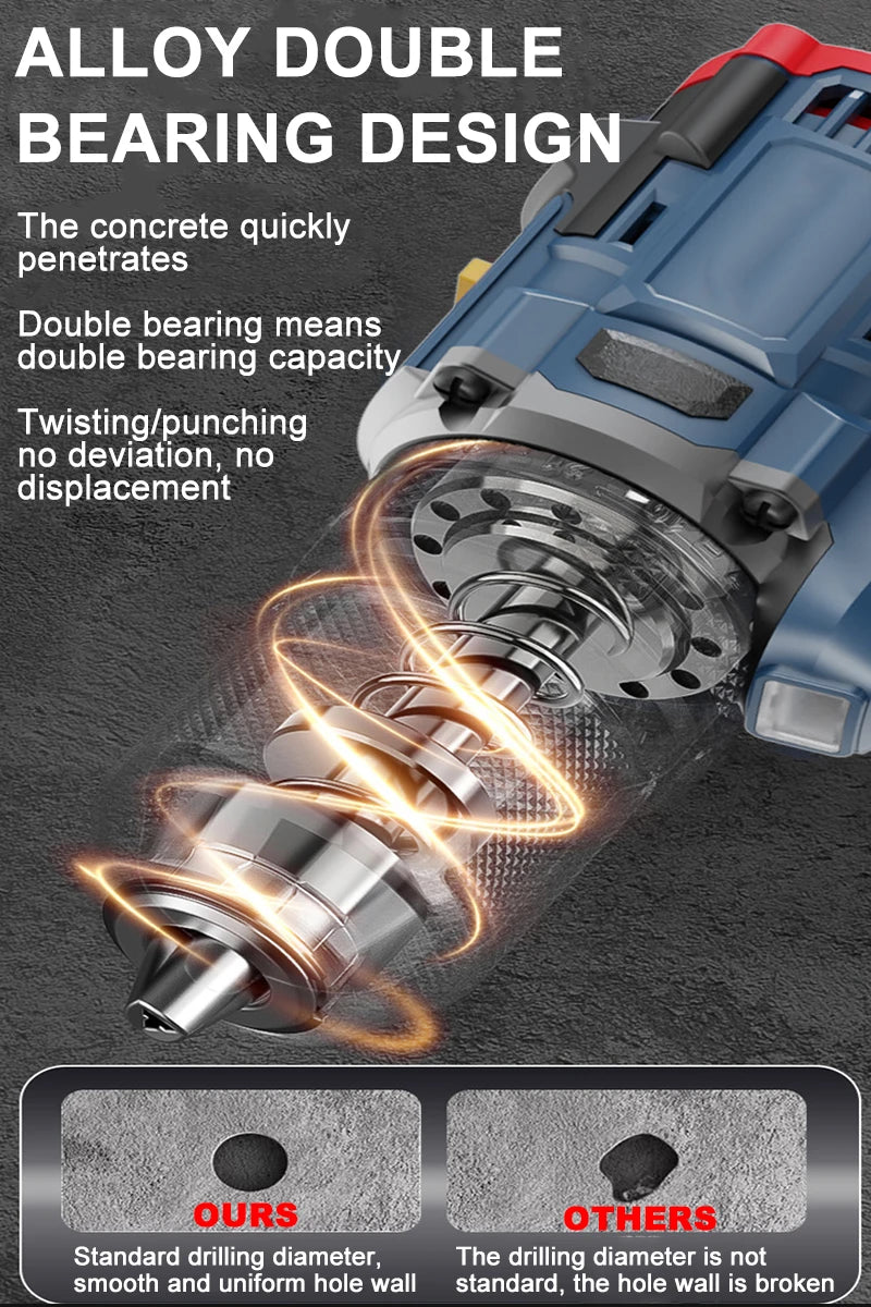 16.8V Brushless 70N.m Electric Cordless Drill 160N.m Impact Driver Screwdriver Household Multifunction Hit Power Tools