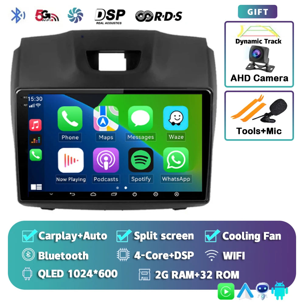 Android 15 Carplay For Chevrolet Holden S10 TRAILBLAZER COLORADO ISUZU DMAX GPS Car Radio Audio Multimedia Player Stereo Audio