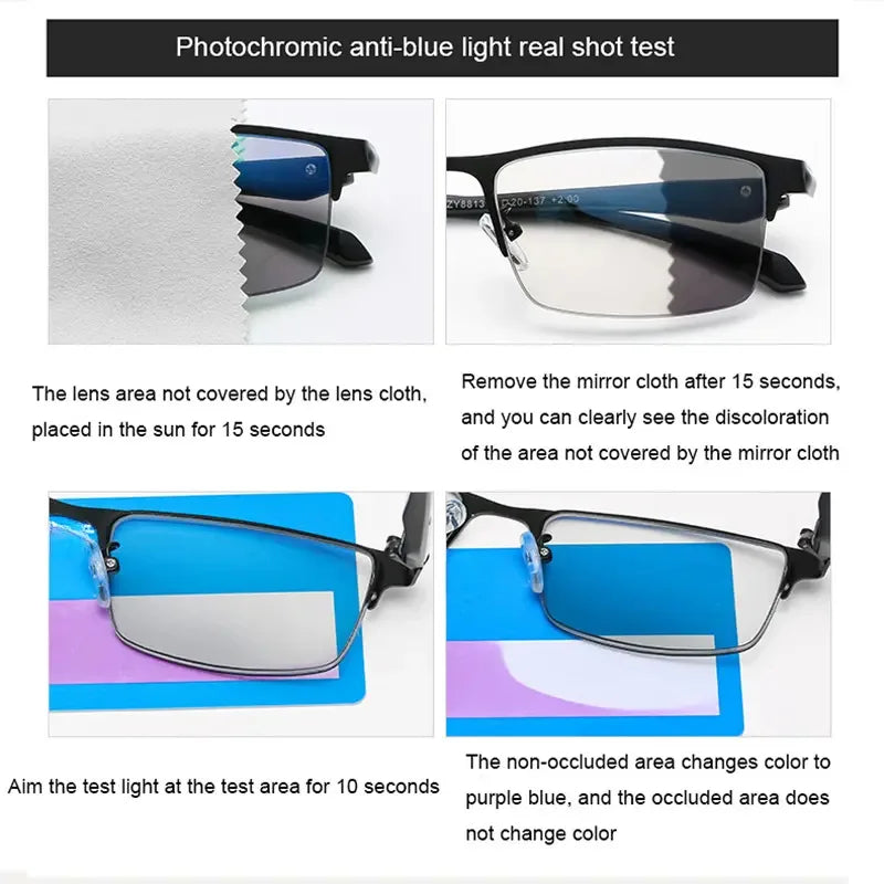 2024 Intelligent Zoom Color Changing Reading Glasses Multi-Focus Dual-Purpose DS-3106 New Arrival