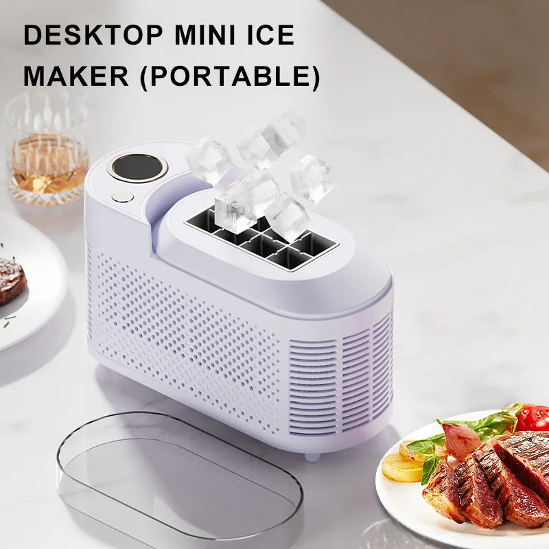 Portable Small Ice Maker Mini Convenient Home Dormitory Office Camping Car Cube Ice Automatic Ice Making Box ice machine 220V