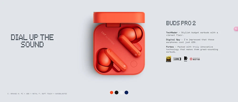 Global Verison Nothing CMF Buds Pro 2 earphone 50 dB Smart Active Noise Cancellation Google Fast Pair Bluetooth 5.3 HiFi sound