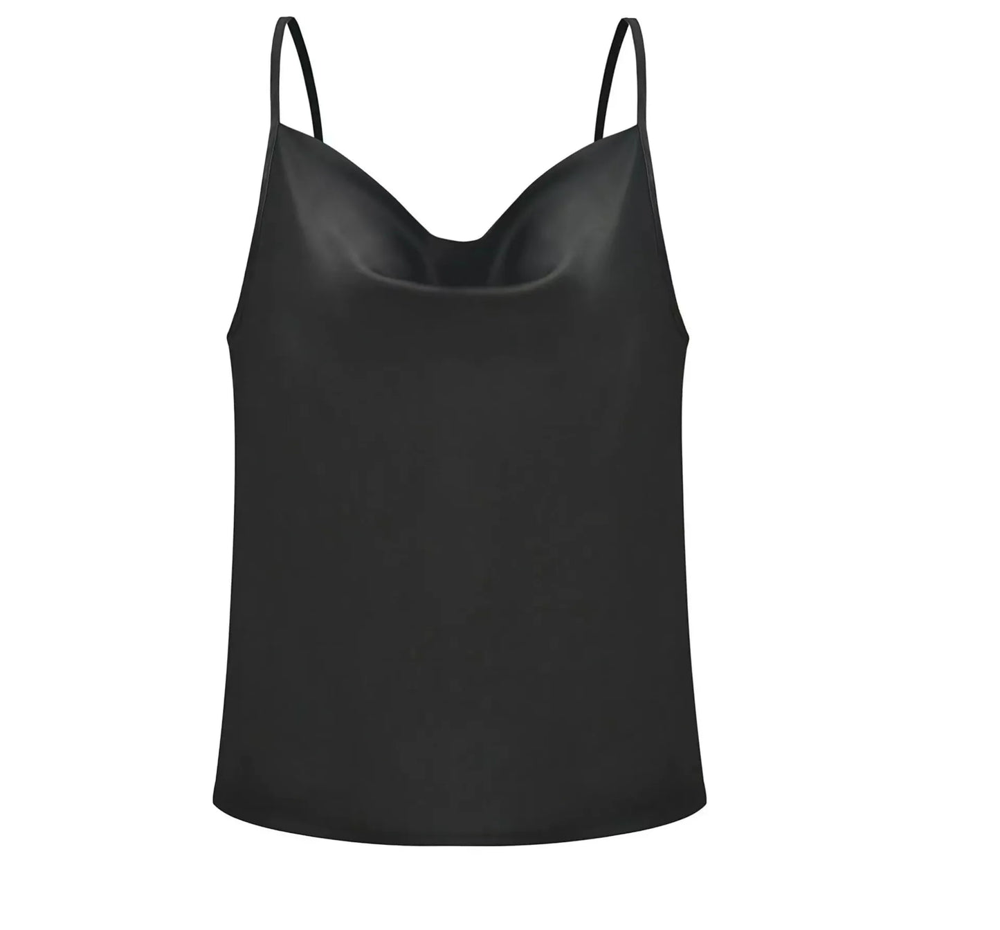 Summer Sexy Satin Strap Vest Top Sleeveless Inner Wear Base Tank Top Backless Splice Straight Cut Regular Length Women's Vest