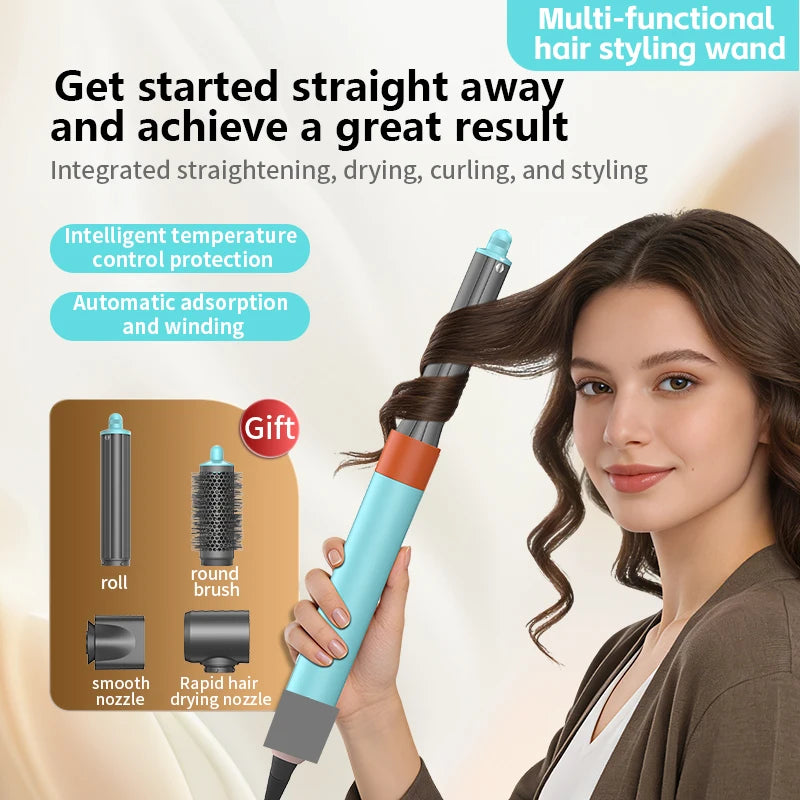 2026 New 7IN1 Multi Hair Styler Curling Iron Hair Hot Air Brush Curling Barrel Hair Dryer Salon Professional Curly Hair Styler