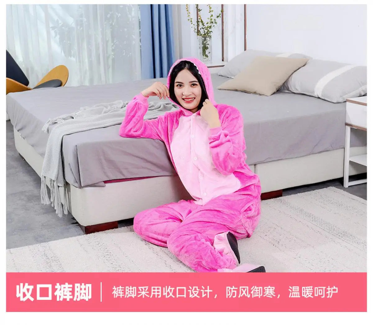 Stitch Animal Onesie Pajamas Warm Winter Sleepwear For Couples Students Performance Costume Cute Cartoon