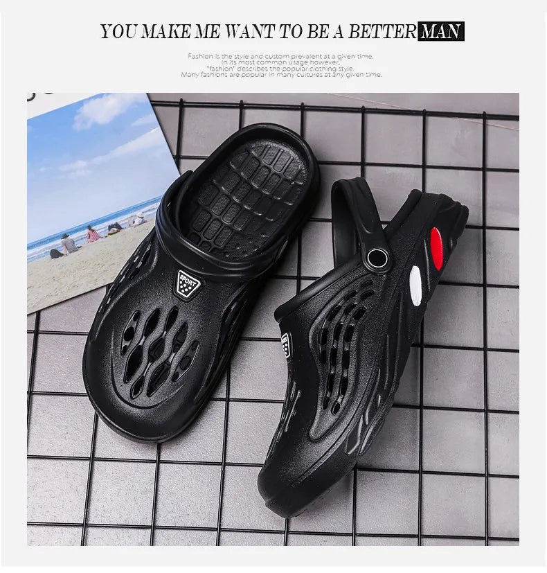 Large Size 36-49 Trend Summer Sandals For Men White Comfortable EVA Casual Clogs Man Lightweight Anti-slip Men's Beach Slippers