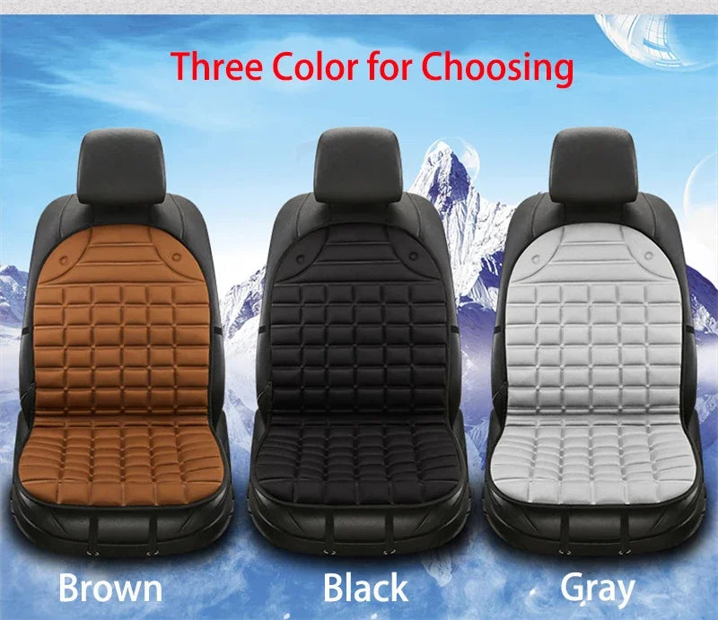 EAFC 12V Car Heating Cushion Heated Seat Pad Heater Winter Warmer Seat Winter seat Protector Auto Seat Cushion Pad Winter Mat