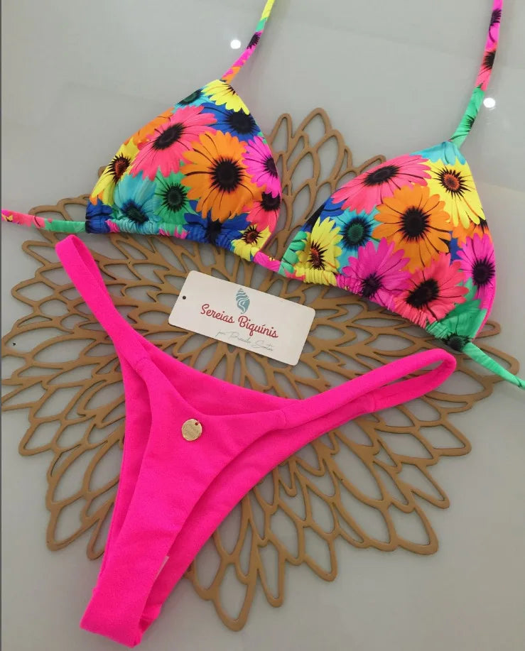 Swimwear Women Leopard Printed Sexy Bikini Set Striped Beachwear Summer Swimsuit Two-pieces Thong Bathing Suit Biquinis