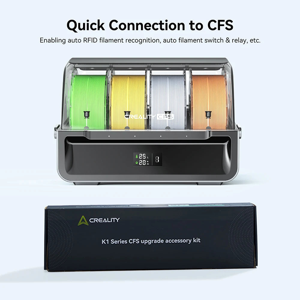 Creality CFS Upgrade Kit Unlock Multi-Color Printing for CFS Filament System, Compatible with K1 Max, K1C, K1, K1 SE 3D Printers