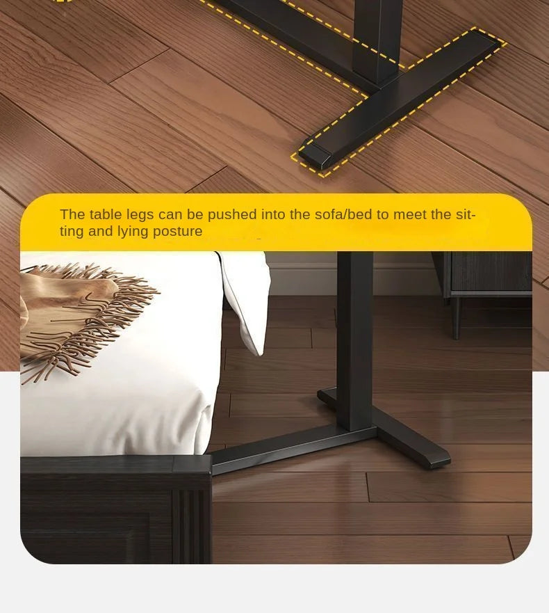 Folding bedside table pneumatic lift table mobile study table computer table office desk lazy dining table